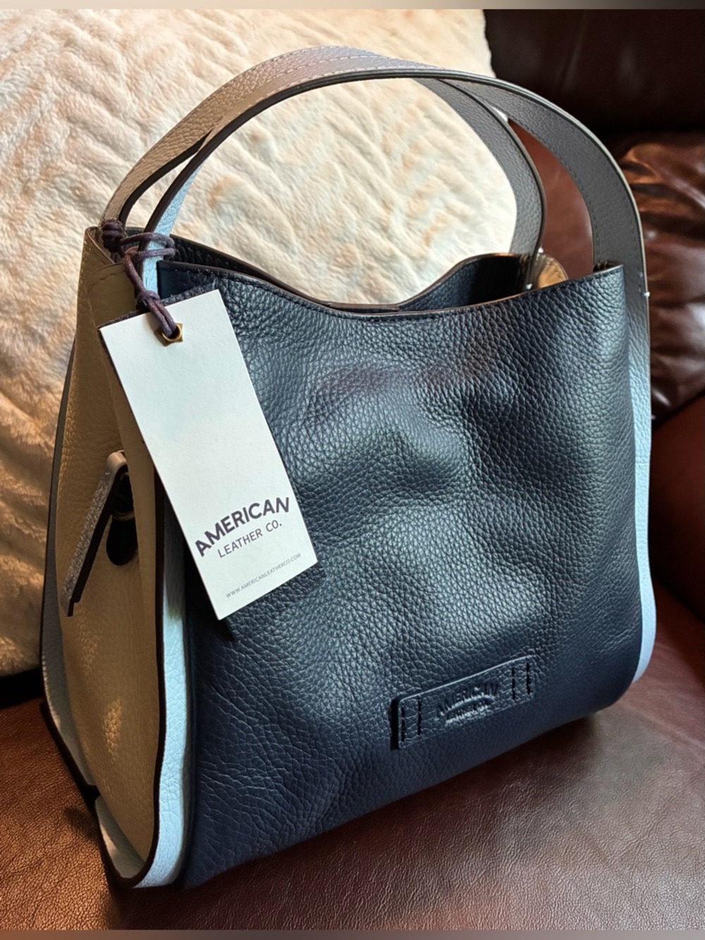 NWT American Leather Co. Auburn Convertible Crossbody Bag